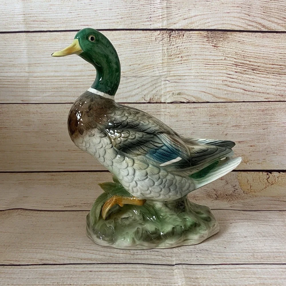 Vtg‎ Bird Collection by JSC Ceramic Duck Mallard Goose Bird Decoy Figurine Decor